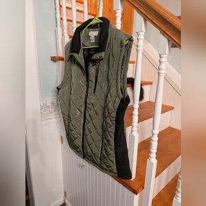 Olive Quilted Vest with Black Accents 2XL